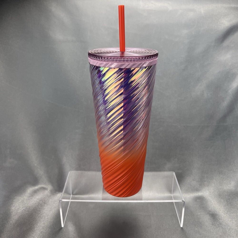 Starbucks 2025 Sunrise Swirl Cold Cup 24 Oz Venti Lilac Purple/Orange Phx Suns - Picture 6 of 10